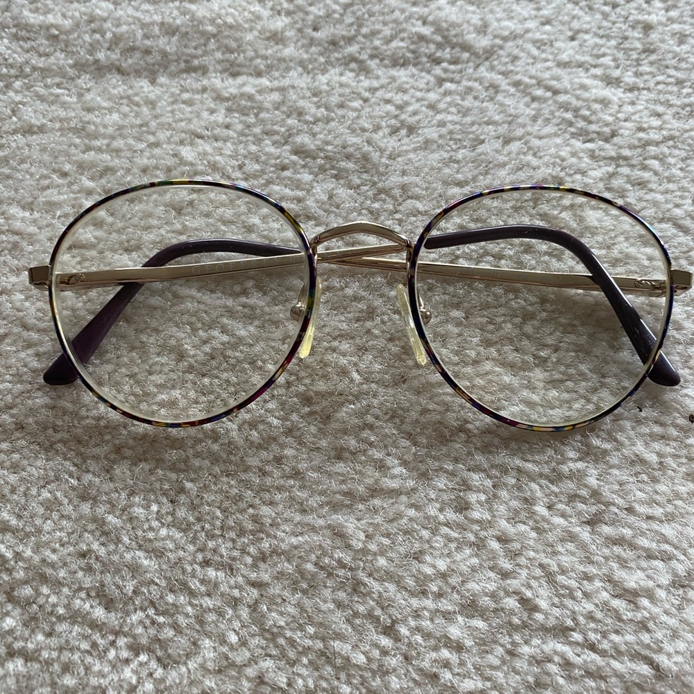 SALE! Geoffrey Beene Blue and Purple Women's Metal-Framed Glasses